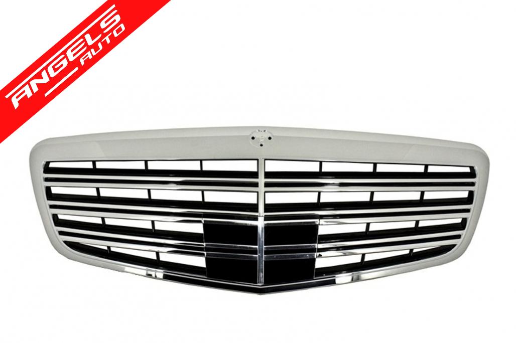 Pachet AMG compatibil cu Mercedes S-Class W221 (2005-2011) Kit AMG Grila si Tobe - imagine 5