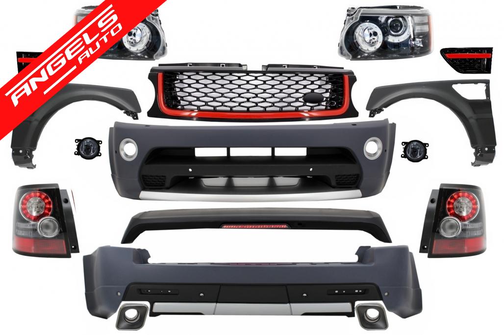 Pachet compatibil cu Range Rover Sport 2005-2010 Kit Black, Faruri, Stopuri