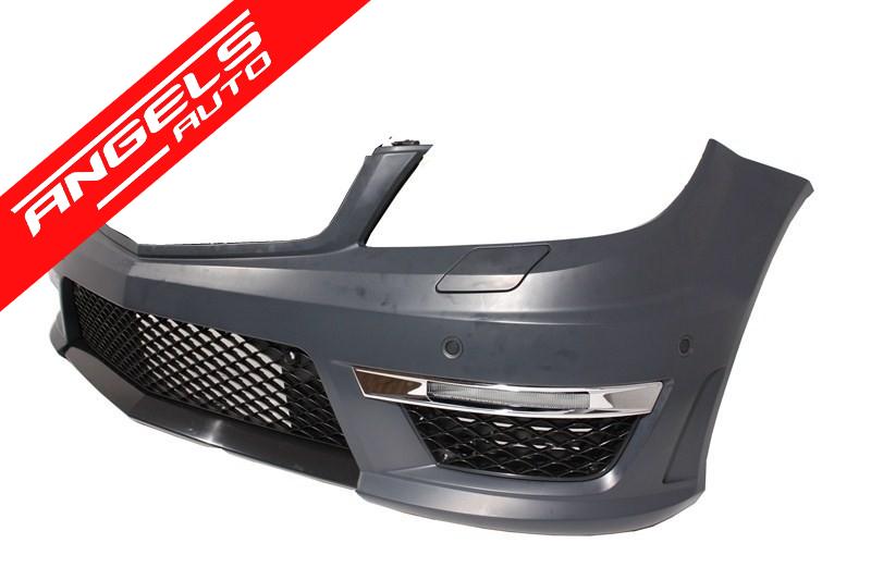 Pachet AMG compatibil cu Mercedes C-class W204 Facelift Kit C63 Design cu Grila - imagine 3