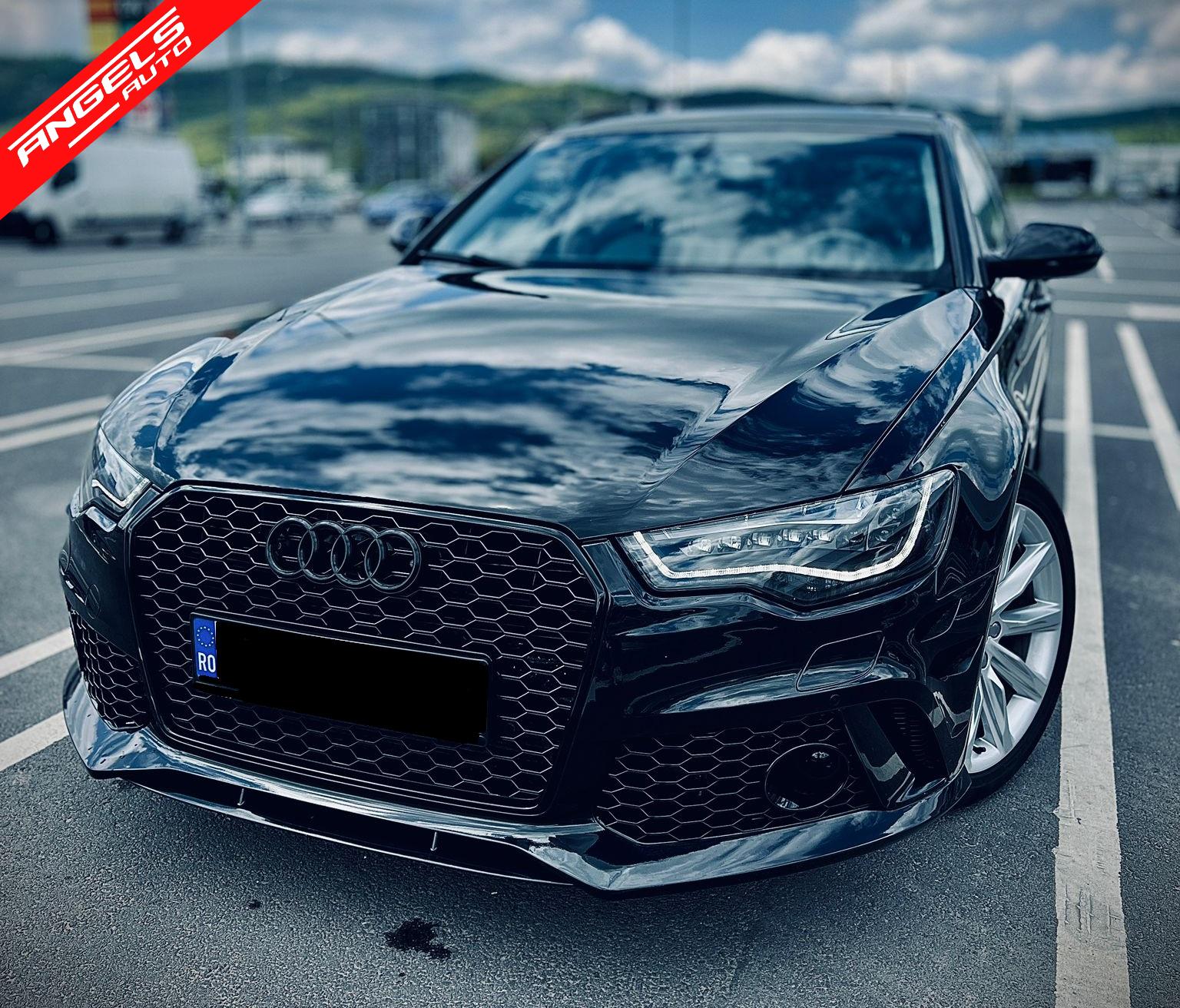 Bara Fata RS compatibila cu Audi A6 C7 4G RS6 Design (2011-2015) cu Grile - imagine 11