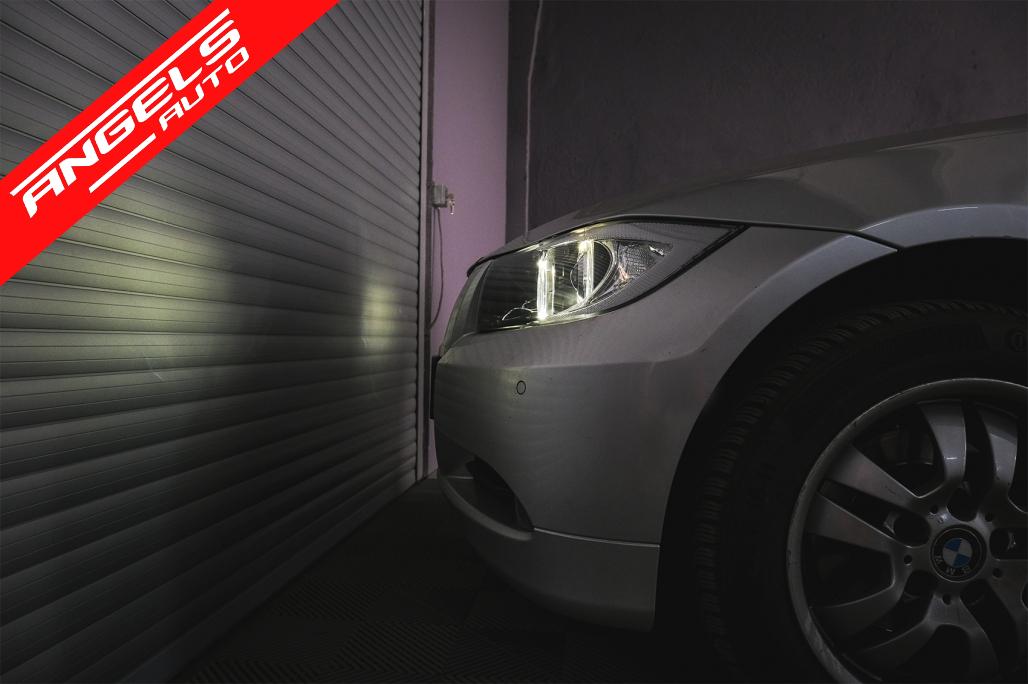 Bara Fata compatibila cu BMW M3 Design Seria 3 E90 (2004-2008) si Faruri Angel Eyes LED - imagine 8