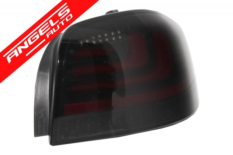 Stopuri Full LED carDNA compatibile cu Audi A3 8P1 Hatchback 2003-2008 Negru/Fumuriu - imagine 4