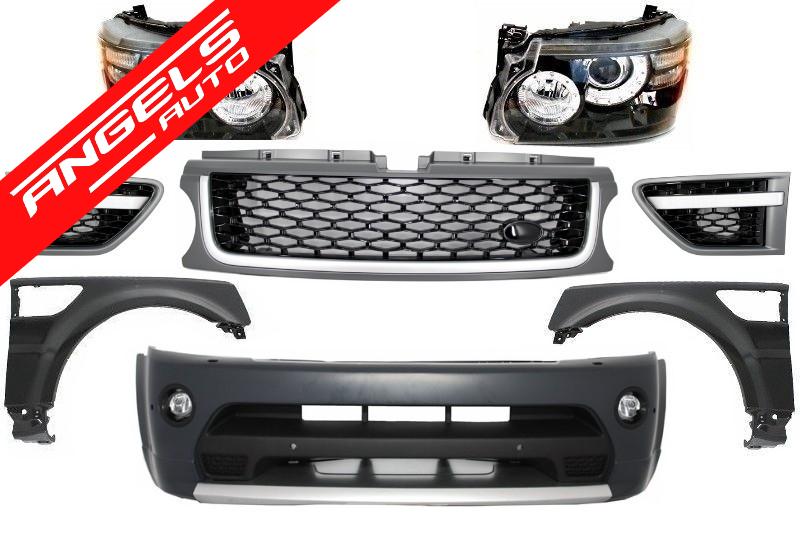 Bara Fata cu Faruri compatibila cu Range Rover Sport 2005-2013 Kit cu Grile si Aripi