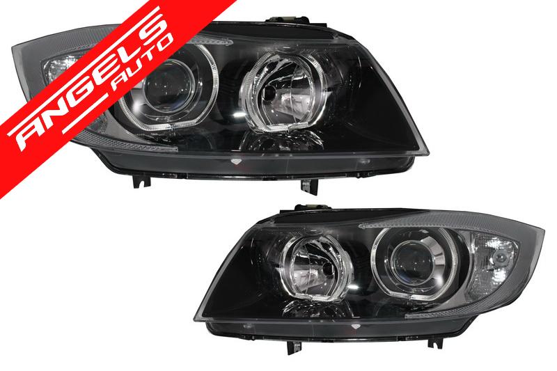 Bara Fata compatibila cu BMW M3 Design Seria 3 E90 (2004-2008) si Faruri Angel Eyes LED - imagine 2