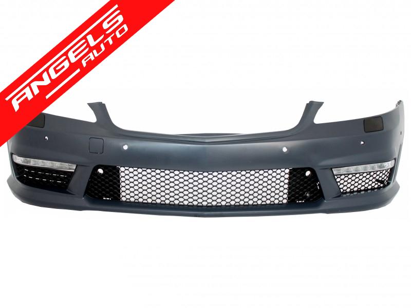 Bara Fata AMG compatibila cu Mercedes W221 S-Class S63 2005-2012 cu Grila Black - imagine 2