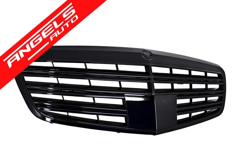 Bara Fata AMG compatibila cu Mercedes W221 S-Class S63 2005-2012 cu Grila Black - imagine 6