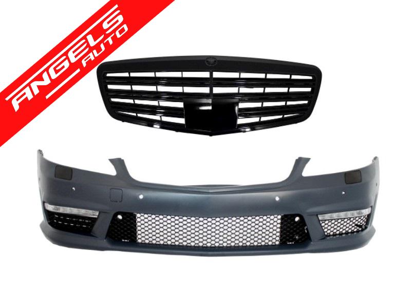 Bara Fata AMG compatibila cu Mercedes W221 S-Class S63 2005-2012 cu Grila Black
