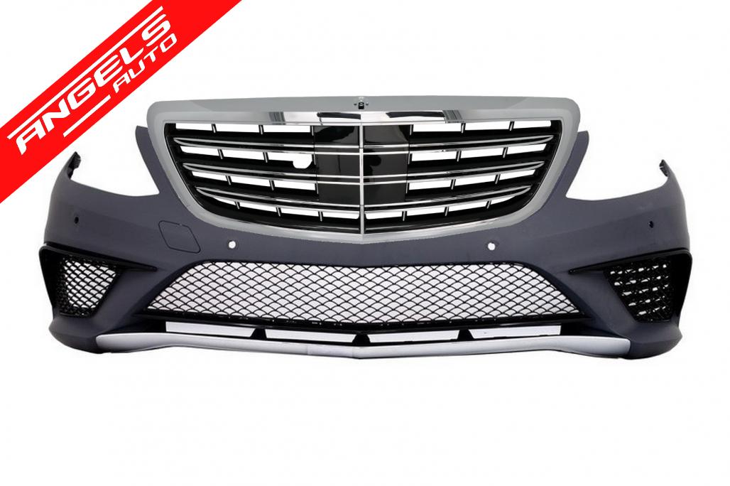Bara Fata cu Grila Centrala compatibila cu Mercedes W222 S-Class (2013-06.2017) S63 Design