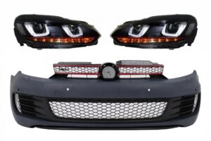 Bara Fata GTI compatibila cu VW compatibila cu Golf 6 (2008-2013) cu Faruri LED compatibila cu Golf 7 U Design