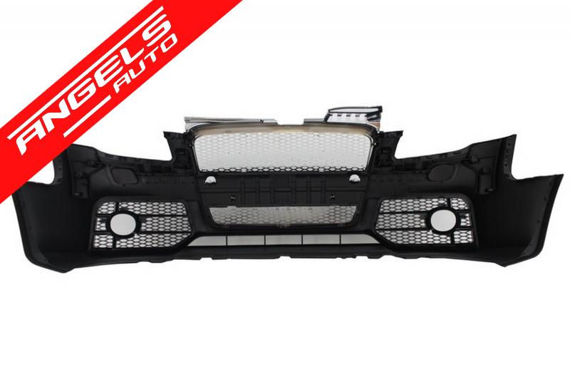 Bara Fata RS compatibila cu Audi A4 B7 Facelift (2004-2008) RS4 Crom si Negru Design - imagine 4