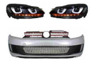 Bara Fata GTI compatibila cu VW compatibila cu Golf 6 (2008-2013) GTI Look cu Faruri LED U Design