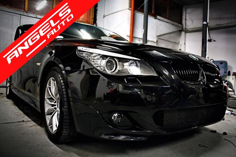 Bara Fata cu Proiectoare compatibila cu BMW Seria 5 E60 E61 (2007-2010) M-Technik Design - imagine 8