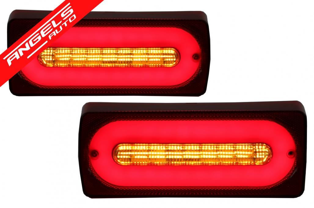 Stopuri Full LED compatibile cu Mercedes W463 G-Class 1989-2015 Semnalizare Dinamica - imagine 2