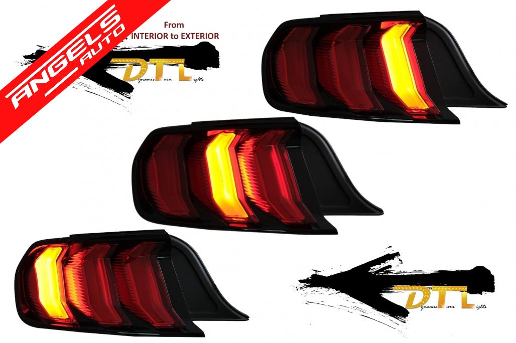 Stopuri Full LED compatibile cu Ford Mustang VI S550 (2015-2019) Semnal Dinamic - imagine 6
