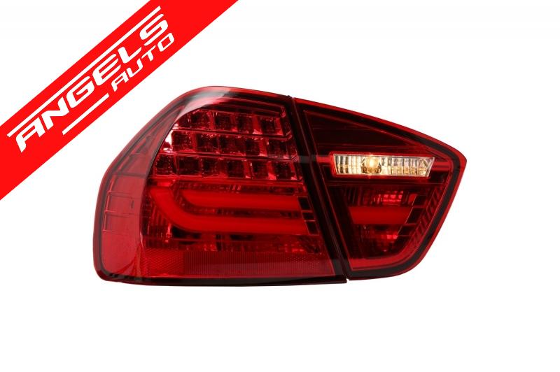 Stopuri LED compatibile cu BMW Seria 3 E90 (2005-2008) Rosu Fumuriu LCI Design - imagine 4