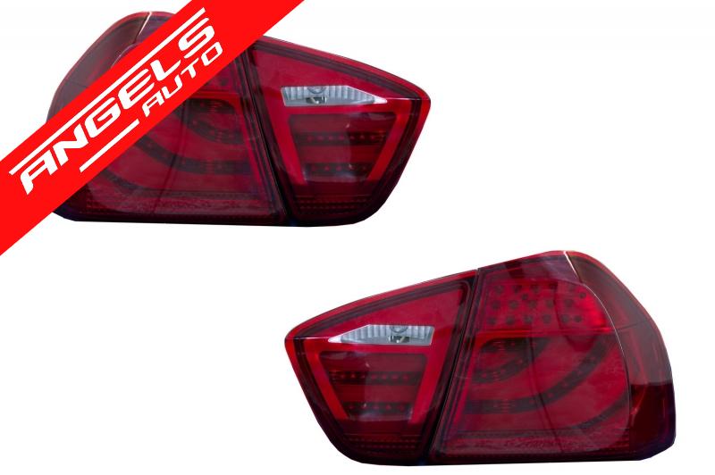 Stopuri LED compatibile cu BMW E90 Seria 3 (2005-2008) Rosu Negru LCI Design