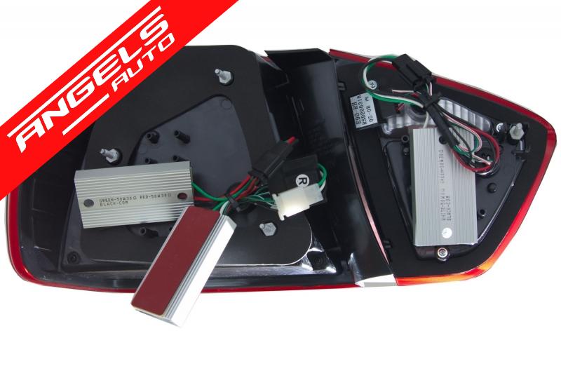 Stopuri LED compatibile cu BMW E90 Seria 3 (2005-2008) Rosu Negru LCI Design - imagine 4
