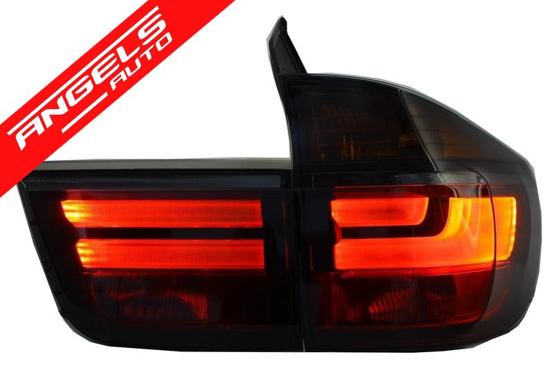 Stopuri LED compatibile cu BMW X5 E70 (2007-2010) Fumuriu Facelift Look - imagine 2