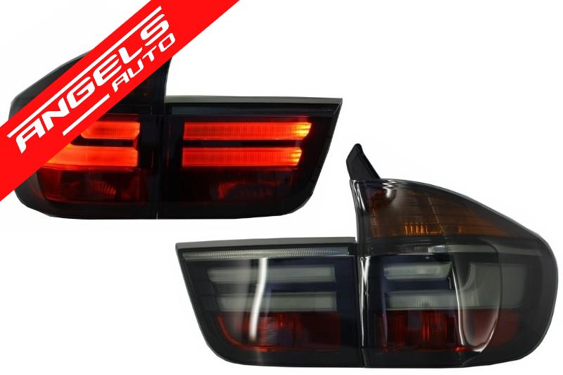 Stopuri LED compatibile cu BMW X5 E70 (2007-2010) Fumuriu Facelift Look - imagine 3