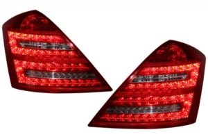 Stopuri LED compatibile cu Mercedes S-class W221 (2005-2009) Facelift Rosu Cristal