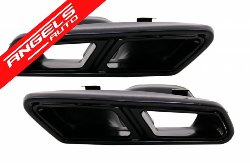 Bara Spate AMG compatibila cu Mercedes S-Class W222 (2013-up) S65 cu Tipsuri Negre - imagine 5