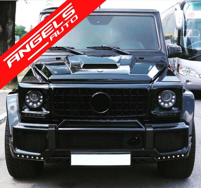 Kit compatibil cu Mercedes G-Class W463 2005-2012 Pachet G65 cu Faruri Bi-Xenon LED - imagine 8