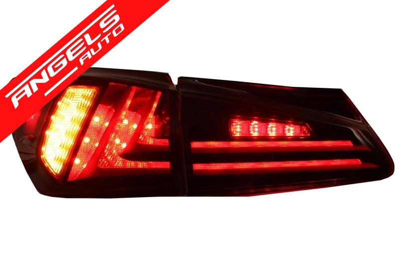 Stopuri LED compatibile cu Lexus IS XE20 (2006-2012) Facelift New XE30 Rosu Clar - imagine 3