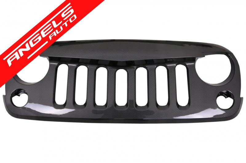 Grila cu Semnalizari LED compatibila cu Jeep Wrangler (2007-up) Angry Bird Carbon - imagine 2