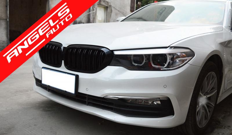 Grile compatibile cu BMW Seria 5 G30 G31 (2017-Up) Negru Lucios M Design - imagine 6