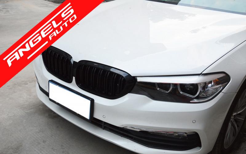 Grile compatibile cu BMW Seria 5 G30 G31 (2017-Up) Negru Lucios M Design - imagine 7
