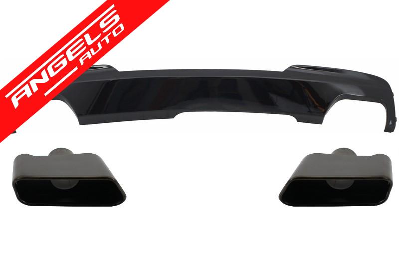 Difuzor Bara Spate compatibil cu BMW Seria 5 F10 (2011-2017) M-Technik 550i Negru