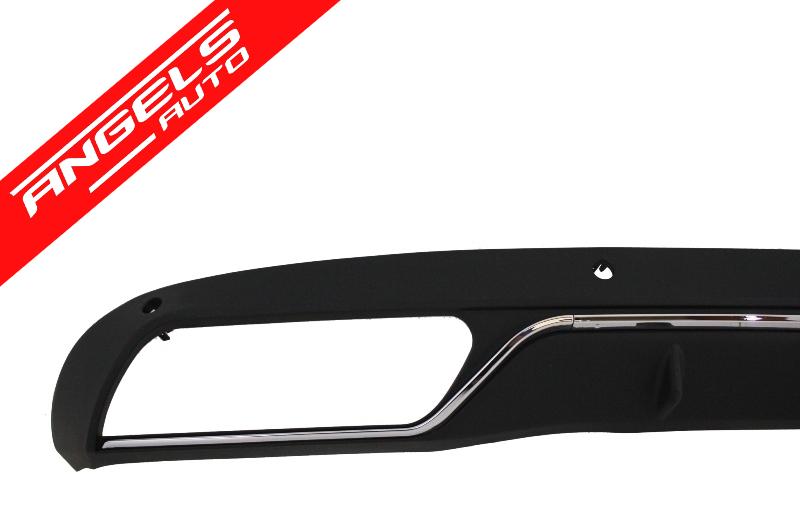 Difuzor Bara Spate compatibil cu Mercedes C-Class W205 S205 2014-2018 C63 AMG Negru - imagine 4