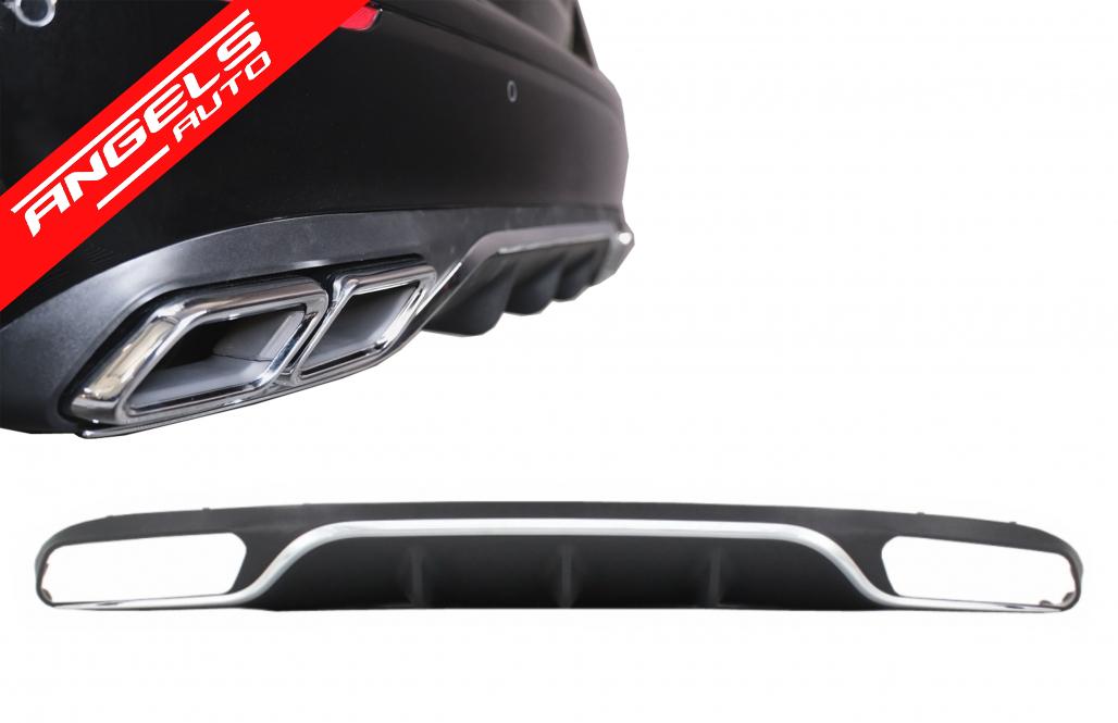 Difuzor Bara Spate compatibil cu Mercedes E-Class W213 S213 Standard (2016-2019) E63 Look Crom - imagine 8