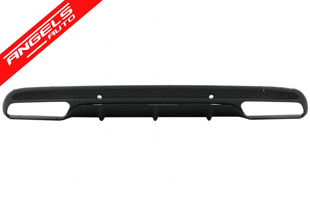 Difuzor Bara Spate compatibil cu Mercedes W205 C-Class (2014-2020) C63 AMG Black - imagine 2