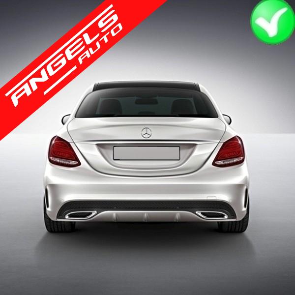 Difuzor Bara Spate compatibil cu Mercedes W205 C-Class (2014-2020) C63 AMG Black - imagine 7