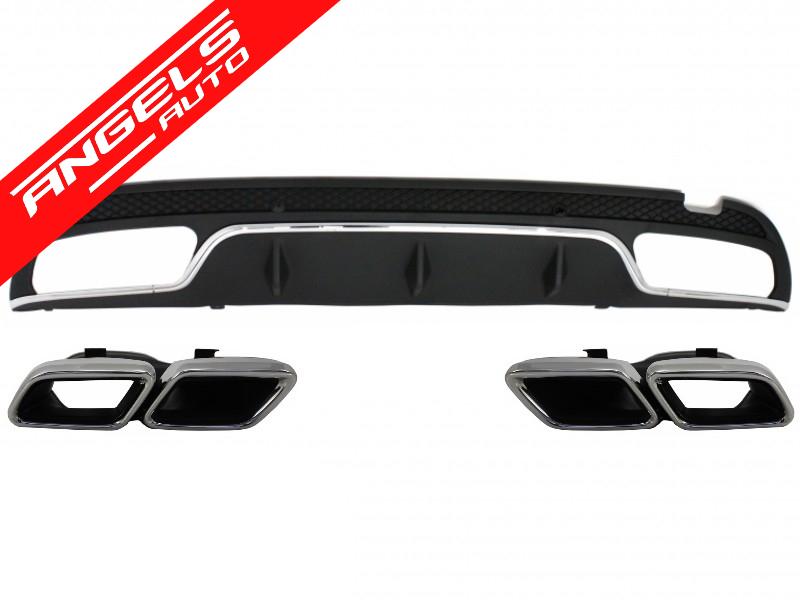 Difuzor Bara Spate compatibil cu Mercedes W205 C-Class (2014-up) C63 AMG