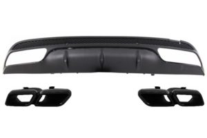Difuzor Bara Spate compatibil cu Mercedes W205 C-Class (2014-up) C63 AMG Negru