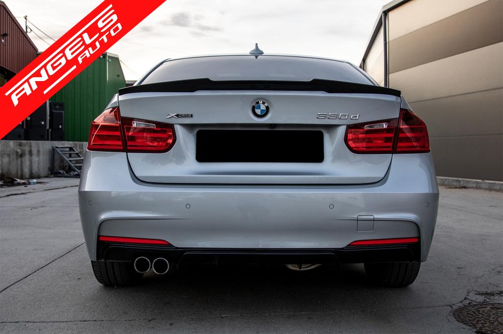 Difuzor Bara Spate compatibil cu BMW Seria 3 F30 F31 (2011-up) M Performance Negru - imagine 4