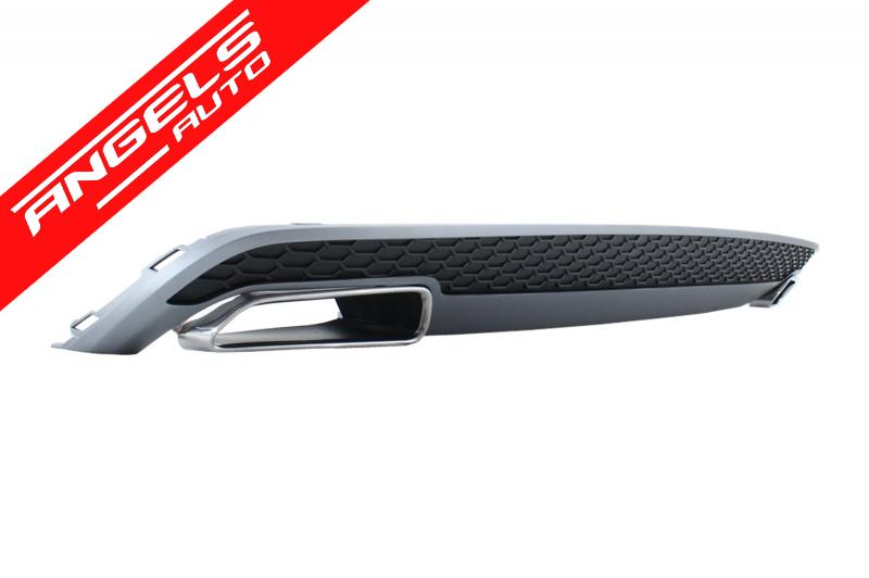 Difuzor Bara Spate compatibil cu Audi A6 C7 4G (2011-2014) cu Ornamente Evacuare - imagine 4