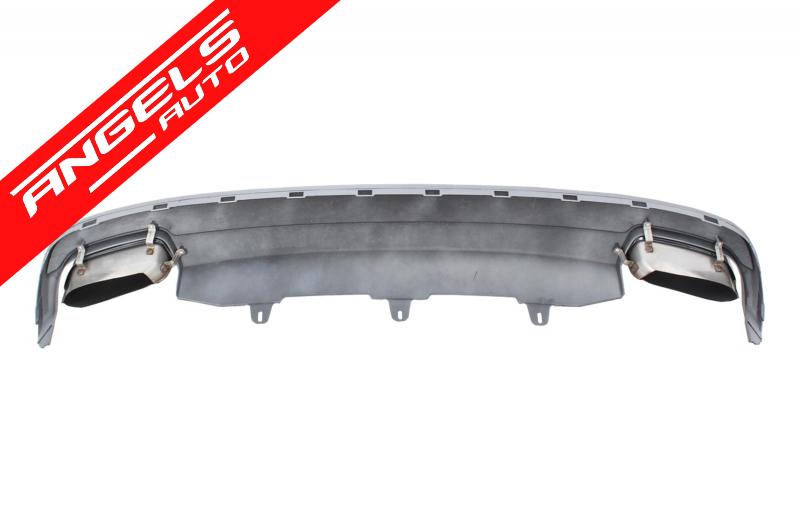 Difuzor Bara Spate compatibil cu Audi A6 C7 4G (2011-2014) cu Ornamente Evacuare - imagine 5