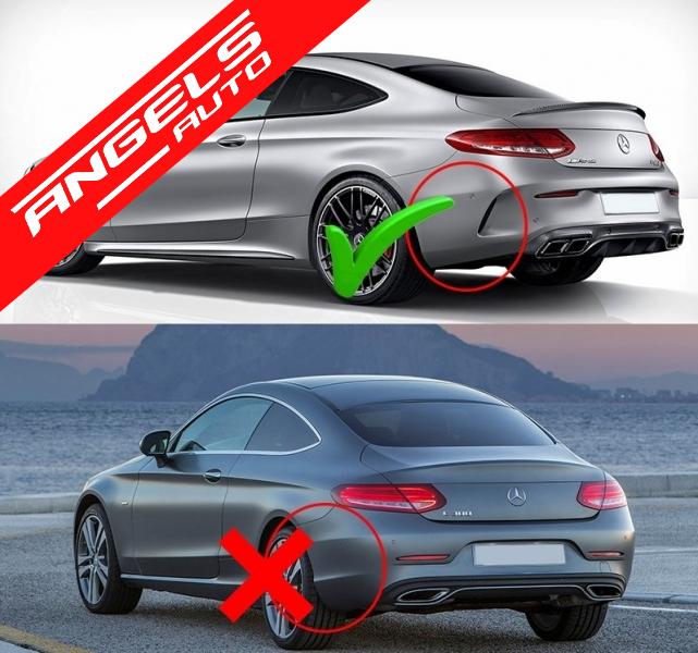 Difuzor Bara Spate compatibil cu Mercedes C-Class C205 Coupe (2014-2019) C63 AMG - imagine 8