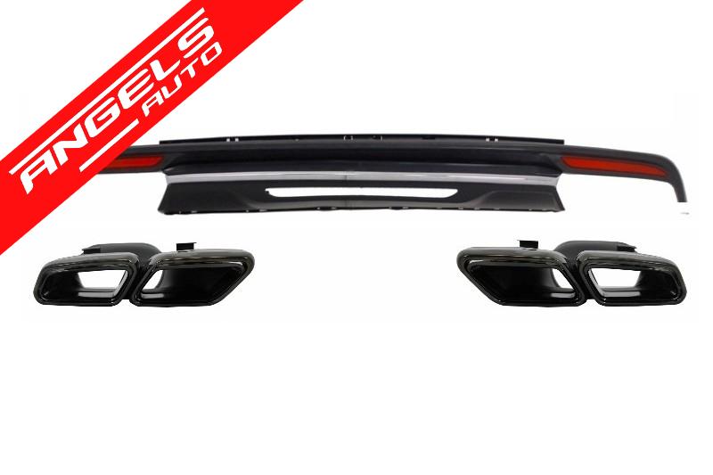 Difuzor Bara Spate compatibil cu Mercedes S-Class W222 (2013-06.2017) E63 AMG Negru