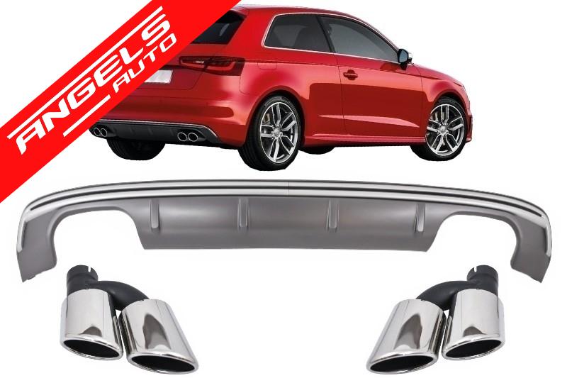 Difuzor Bara Spate compatibil cu AUDI A3 8V Hatchback Sportback (2012-2015) S3 Design - imagine 8