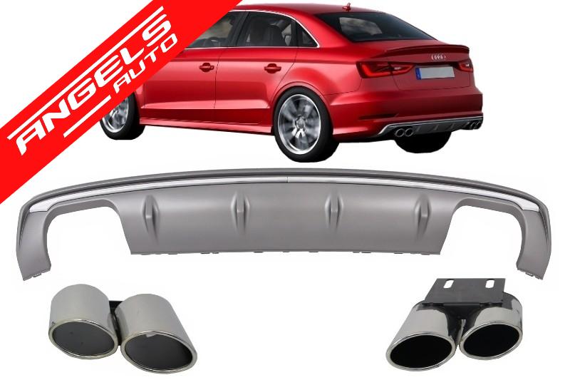 Difuzor Bara Spate compatibil cu Audi A3 8V Sedan (2012-2015) S3 Design - imagine 8