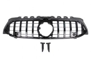 Grila Centrala compatibila cu Mercedes A-Class W177 V177 (2018-2022) GT-R Panamericana Negru