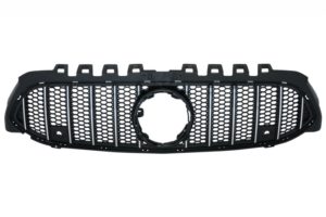 Grila Centrala compatibila cu Mercedes A-Class W177 V177 (04.2018-2022) GT-R Panamericana Design Negru Crom