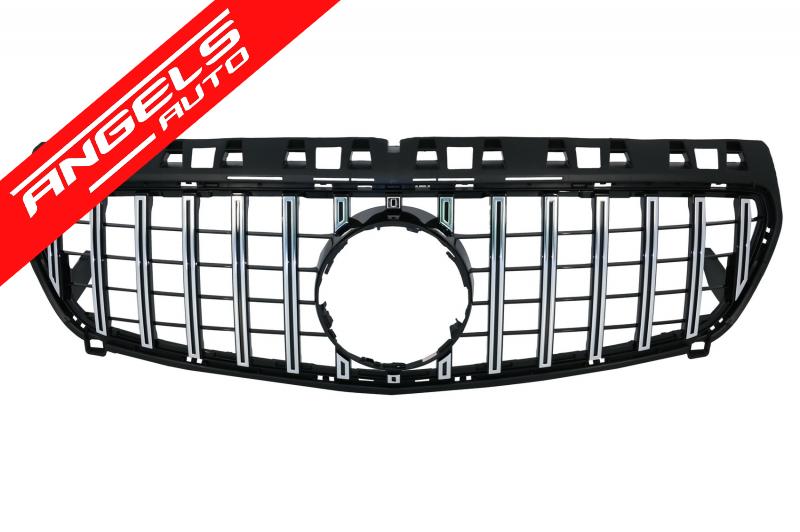 Grila compatibila cu Mercedes A-Class W176 (2012-2015) A45 GT-R Design Negru Crom