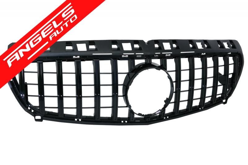 Grila compatibila cu Mercedes A-Class W176 (2012-2015) GT R Panamericana Design Negru - imagine 2