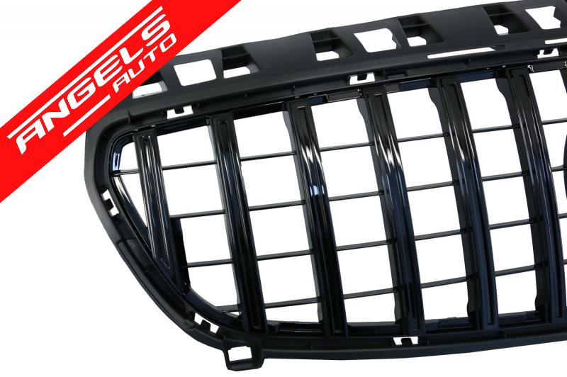 Grila compatibila cu Mercedes A-Class W176 (2012-2015) GT R Panamericana Design Negru - imagine 3