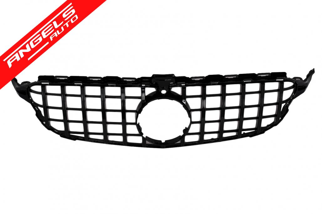 Grila compatibila cu Mercedes C-Class W205 (2014-2018) GT-R Design Negru cu Camera - imagine 2